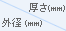 外径(mm)/厚さ(mm)
